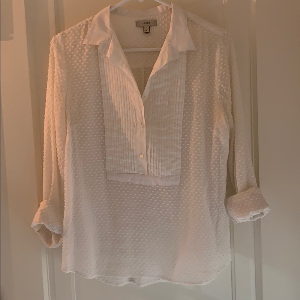 J crew white blouse